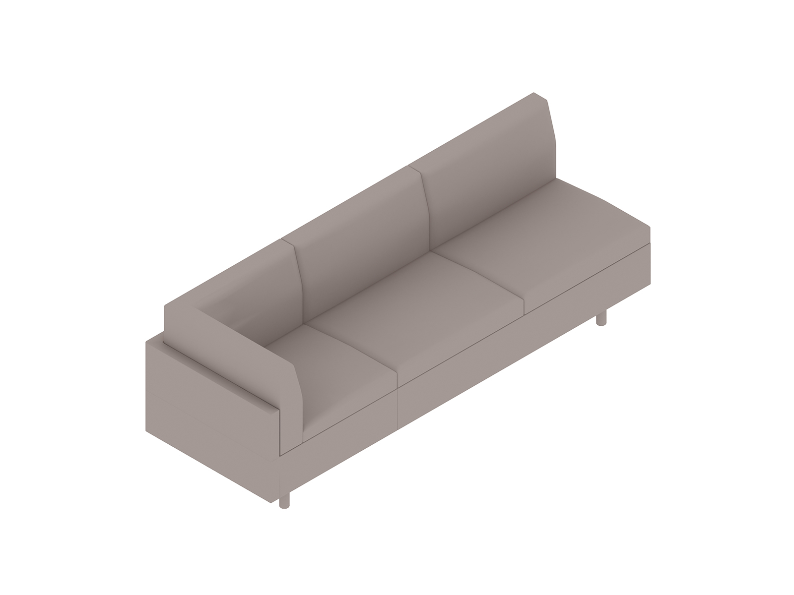 A generic rendering - Tuxedo Classic Sofa – Right Corner – Left Armless