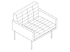 A line drawing - Tuxedo Component Club Chair – With Arms