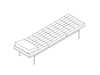 A line drawing - Tuxedo Component Daybed