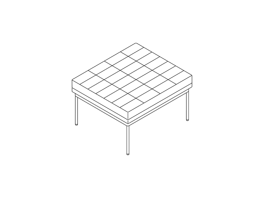 A line drawing - Tuxedo Component Ottoman