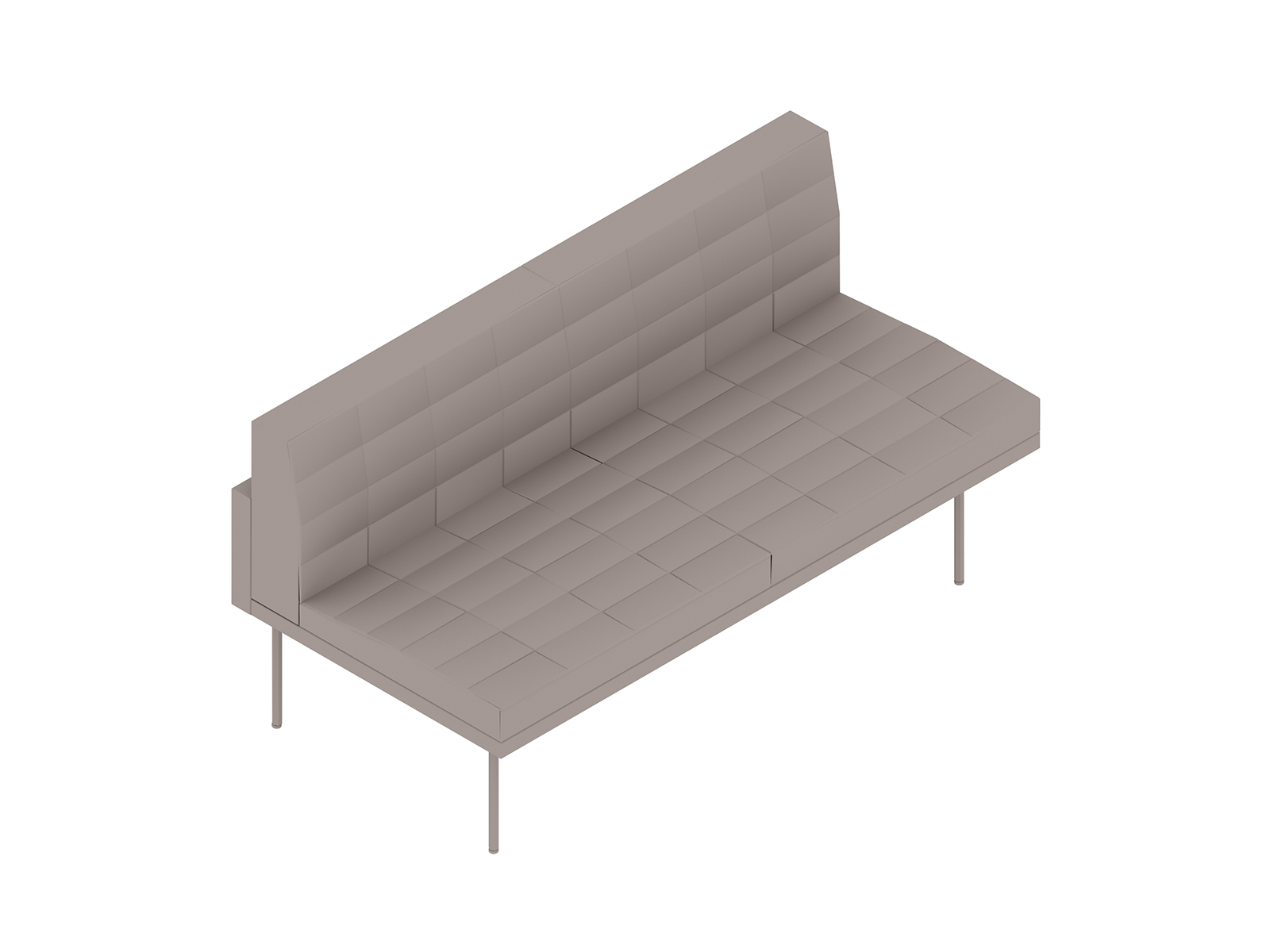 A generic rendering - Tuxedo Component Settee–Armless