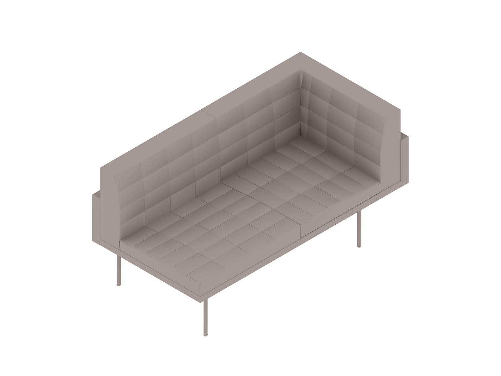 A generic rendering - Tuxedo Component Settee–Left Corner–Right Armless