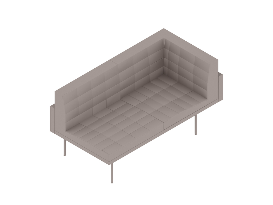 A generic rendering - Tuxedo Component Settee – Left Corner – Right Armless