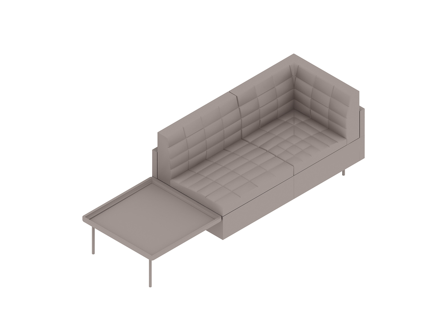 Una representación genérica - Canapé Tuxedo Component–Esquinero izquierdo–Mesa derecha