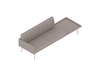 A generic rendering - Tuxedo Component Settee – Left Table – Right Arm
