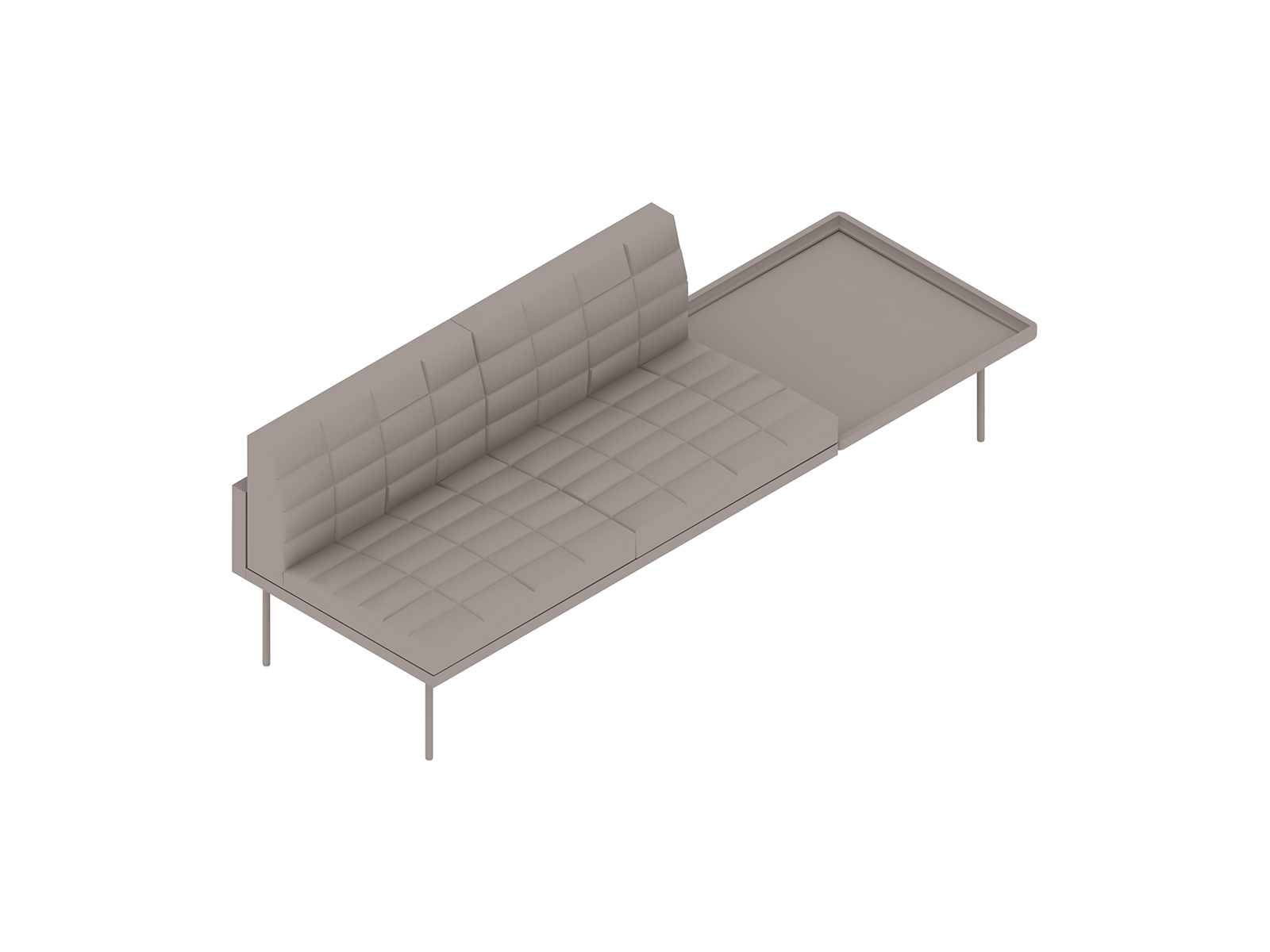 Una representación genérica - Canapé Tuxedo Component–Mesa izquierda–Sin brazo derecho