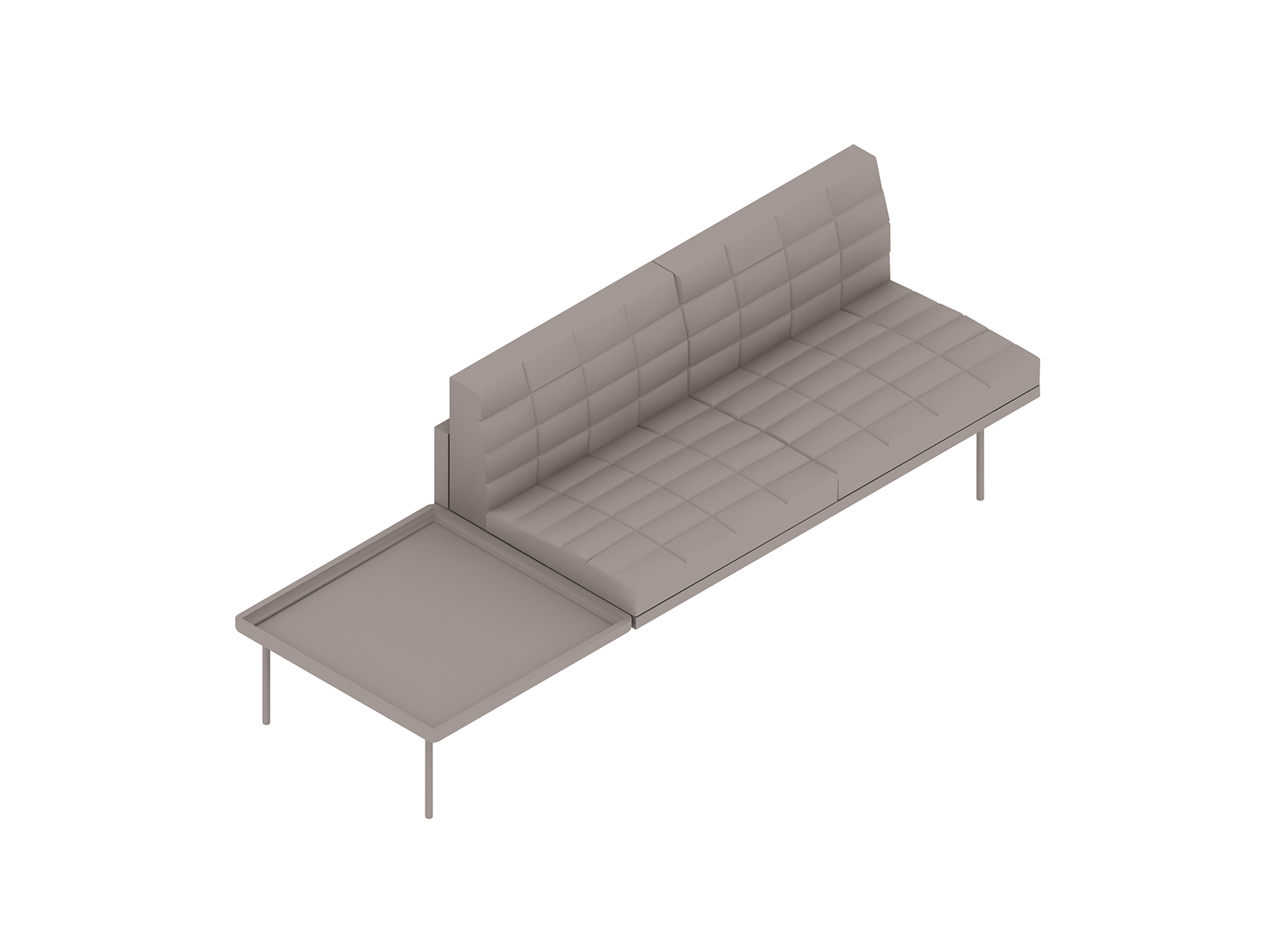 Una representación genérica - Canapé Tuxedo Component–Mesa derecha–Sin brazo izquierdo