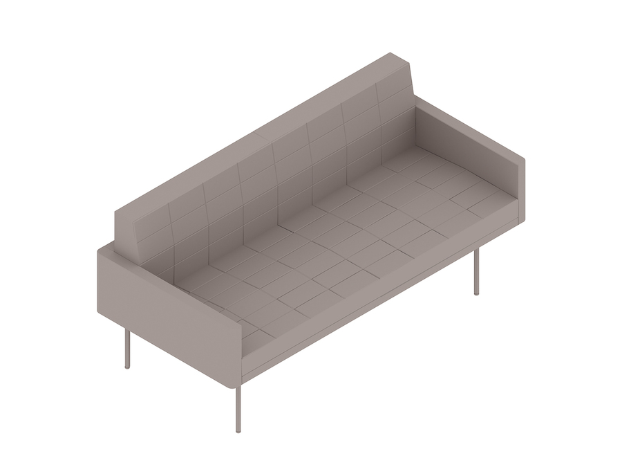 A generic rendering - Tuxedo Component Settee – With Arms