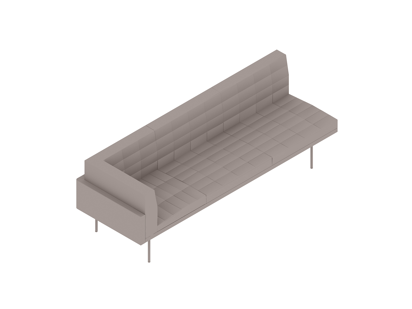 A generic rendering - Tuxedo Component Sofa – Right Corner – Left Armless