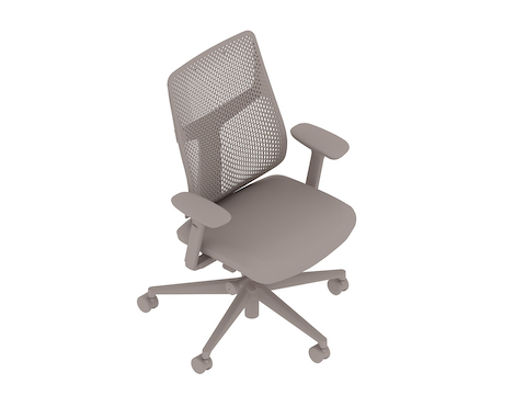 Uma renderização genérica - Cadeira Verus–Encosto em polímero Triflex–Braços com altura ajustável