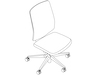 Um desenho de linha - Cadeira Verus–Encosto Suspension Interwave2–Sem braços