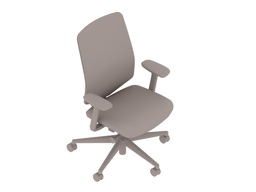 Uma renderização genérica - Cadeira Verus– Encosto Suspension Interwave2–Braços fixos