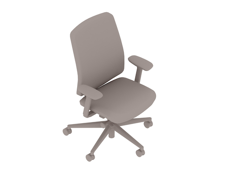 Uma renderização genérica - Cadeira Verus–Encosto estofado–Braços fixos
