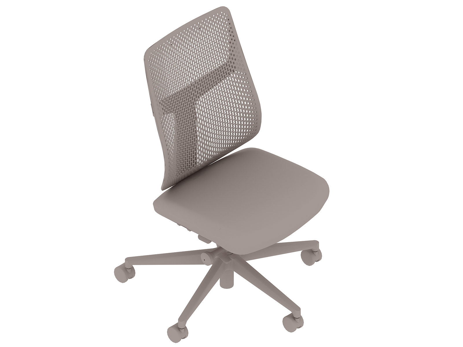 Een generieke rendering - Verus-stoel–polymeer rugleuning–zonder armleuningen