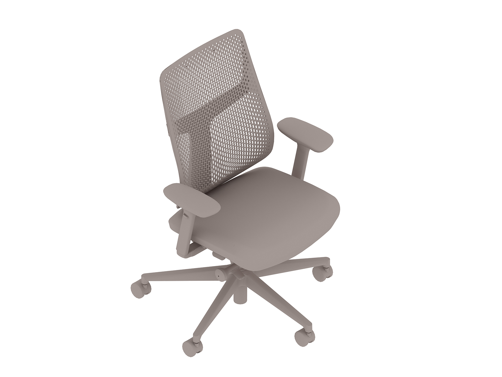 Een generieke rendering - Verus-stoel–polymeer rugleuning–in hoogte verstelbare armleuningen