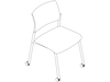 A line drawing - Verus Side Chair–Suspension Back–Armless