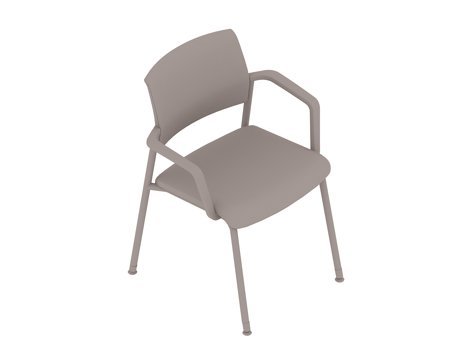 Uma renderização genérica - Cadeira para visitantes Verus–Encosto Suspension Interwave2–Braços fixos