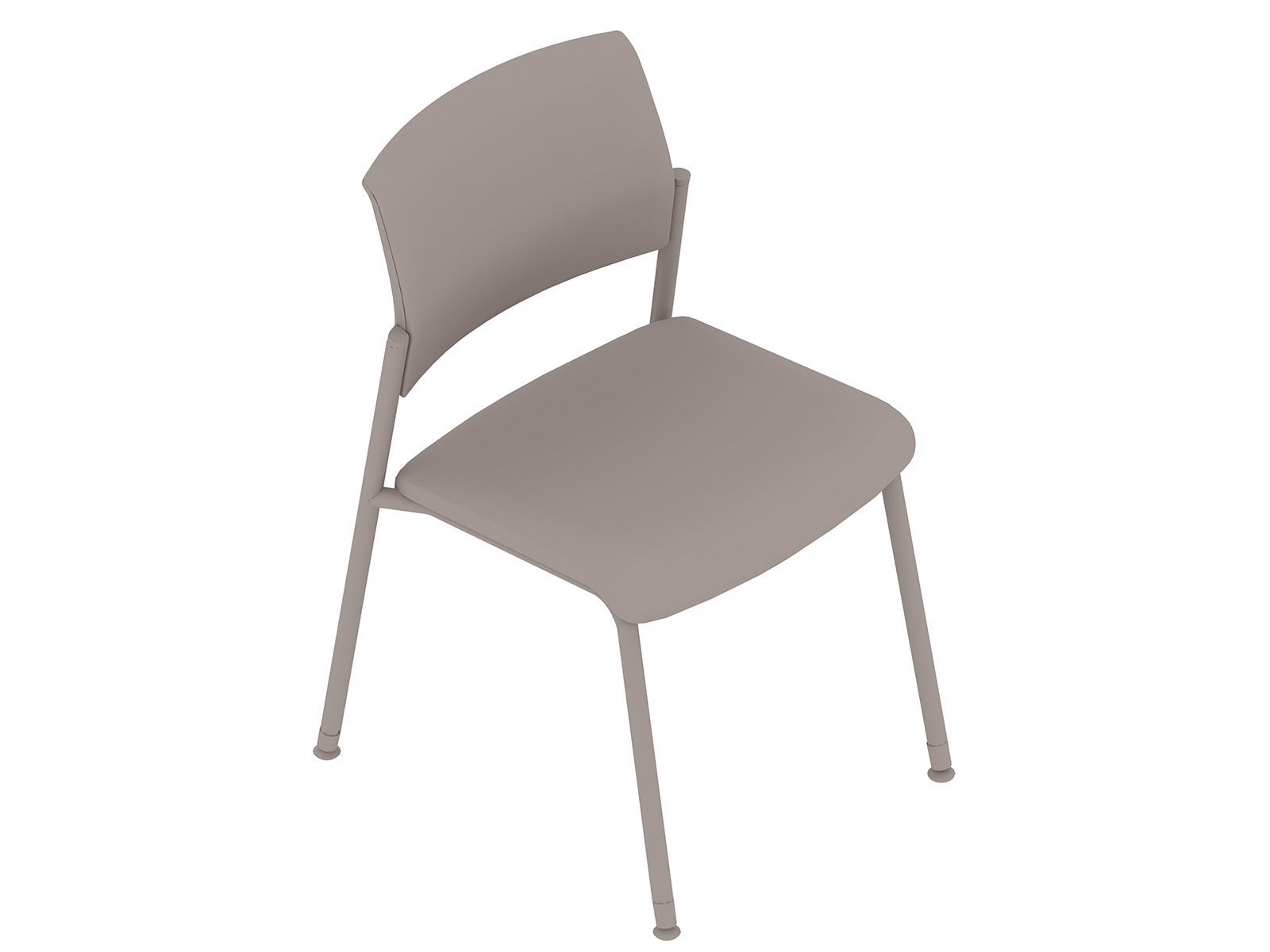 Uma renderização genérica - Cadeira para visitantes Verus–Encosto estofado–Sem braços