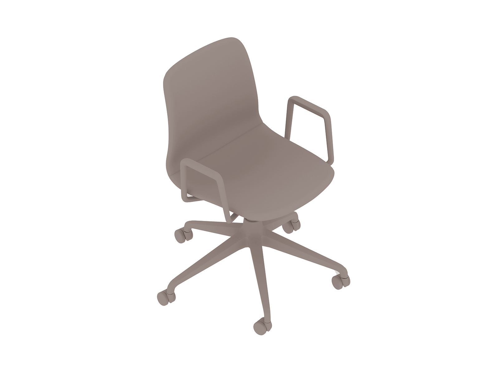 Uma renderização genérica - Cadeira Viv–Com braços–Base 5 estrelas com rodízios