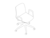 A line drawing - Viv Chair–With Arms–5-Star Caster Base