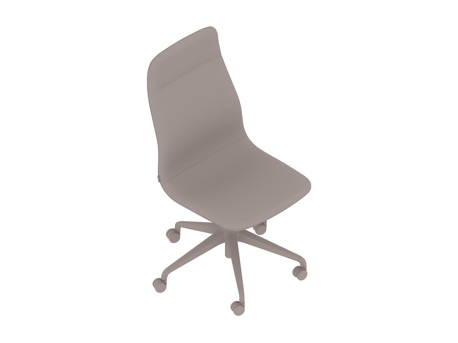 Uma renderização genérica - Cadeira com encosto alto Viv–Sem braços–Base 5 estrelas com rodízios