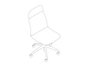 Um desenho de linha - Cadeira com encosto alto Viv–Sem braços–Base 5 estrelas com rodízios
