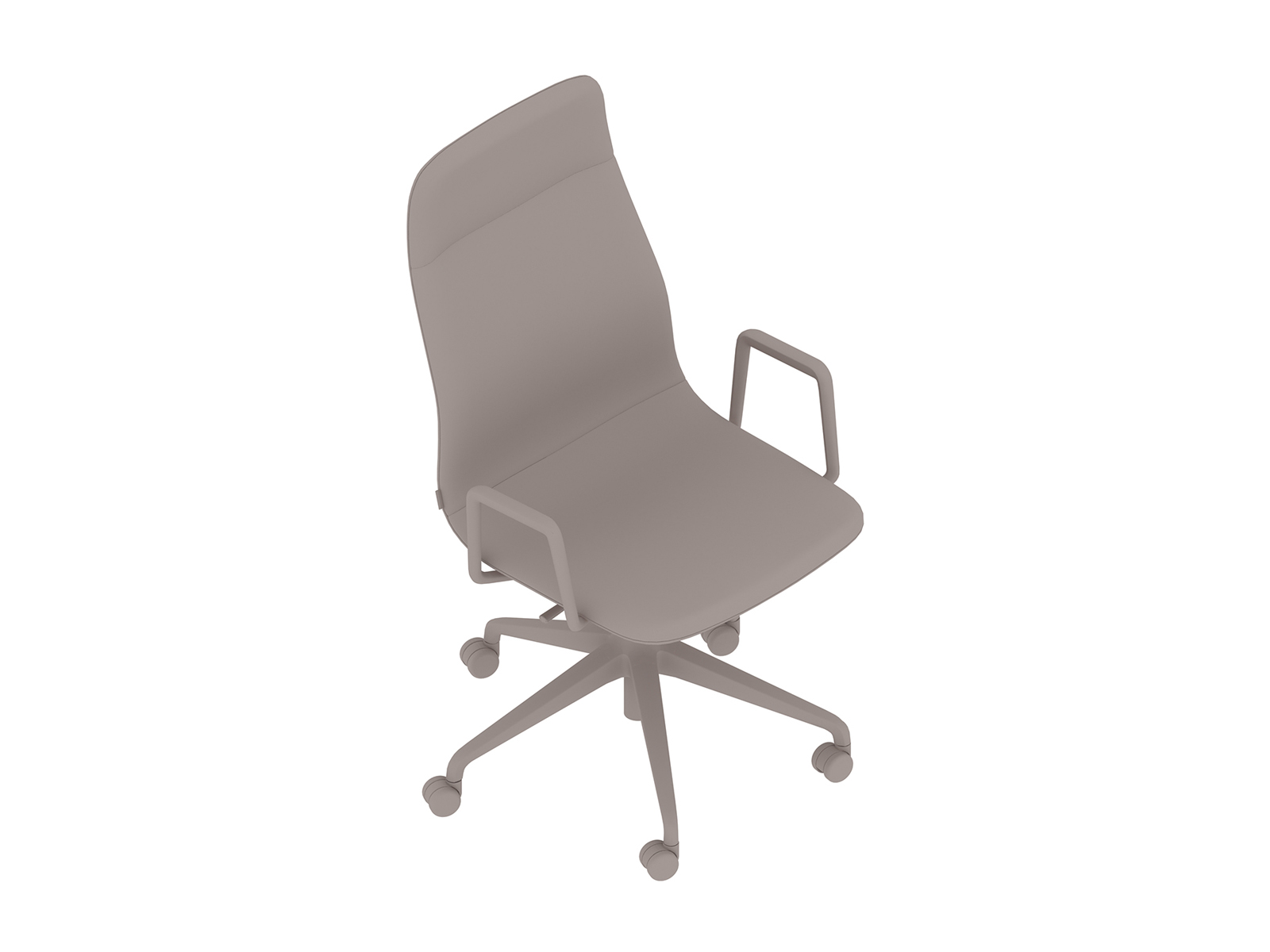 Een generieke rendering - Viv-stoel hoge rug–met armleuningen–5-ster zwenkwielenonderstel