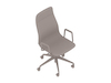 A generic rendering - Viv High-Back Chair–With Arms–5-Star Caster Base