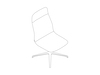 A line drawing - Viv High-Back Side Chair–Armless–4-Star Swivel Base