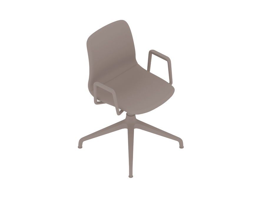 A generic rendering - Viv Side Chair–With Arms–4-Star Swivel Base