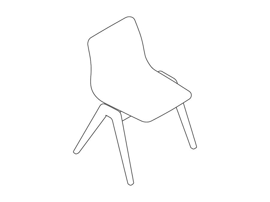 A line drawing - Viv Wood Chair