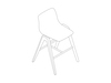 A line drawing - Viv Wood Stool–Counter Height
