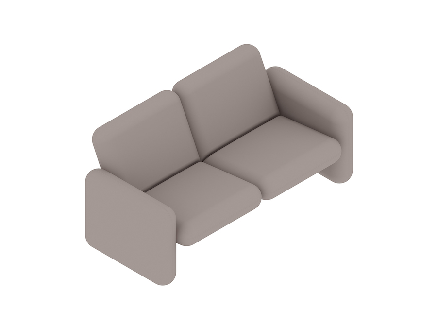 通用渲染图 - Wilkes模块化沙发系列–双座
