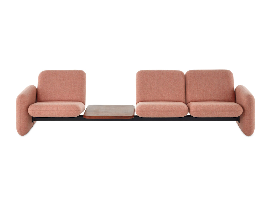 Una foto - Conjunto de sofás modulares Wilkes–2 asientos a la izquierda–Mesa–1 asiento a la derecha