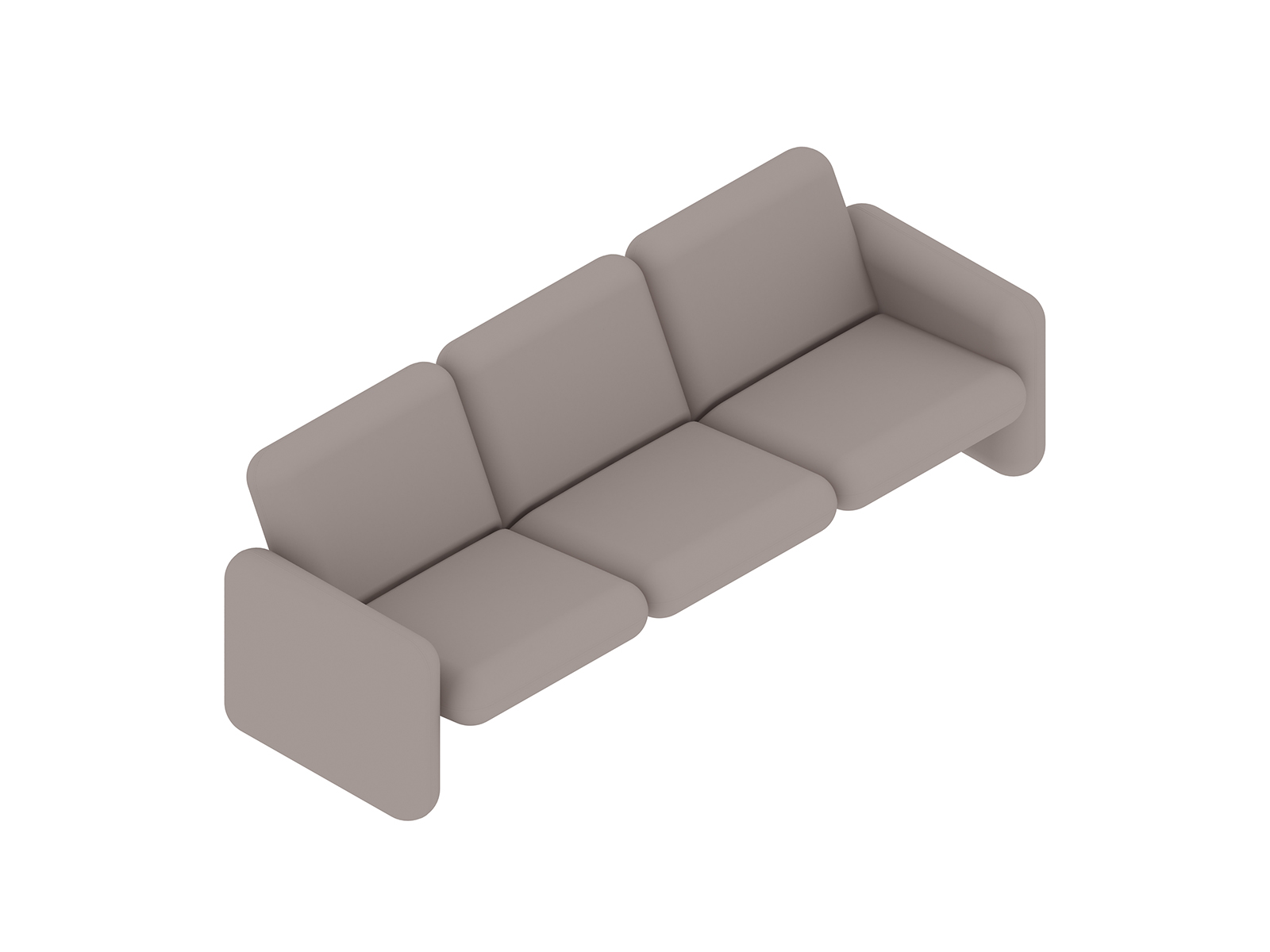 Uma renderização genérica - Conjunto de sofá modular Wilkes–3 assentos