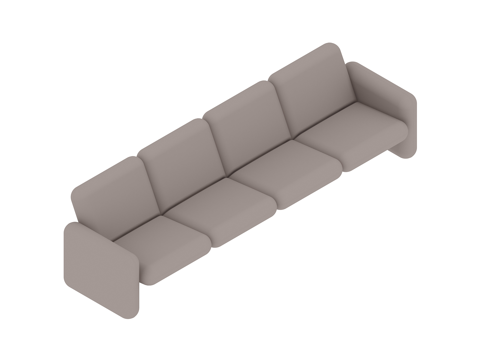 Uma renderização genérica - Conjunto de sofá modular Wilkes–4 assentos