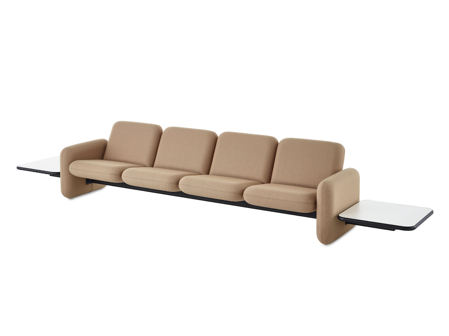 A photo - Wilkes Modular Sofa Group–Table Left–4-Seat–Table Right