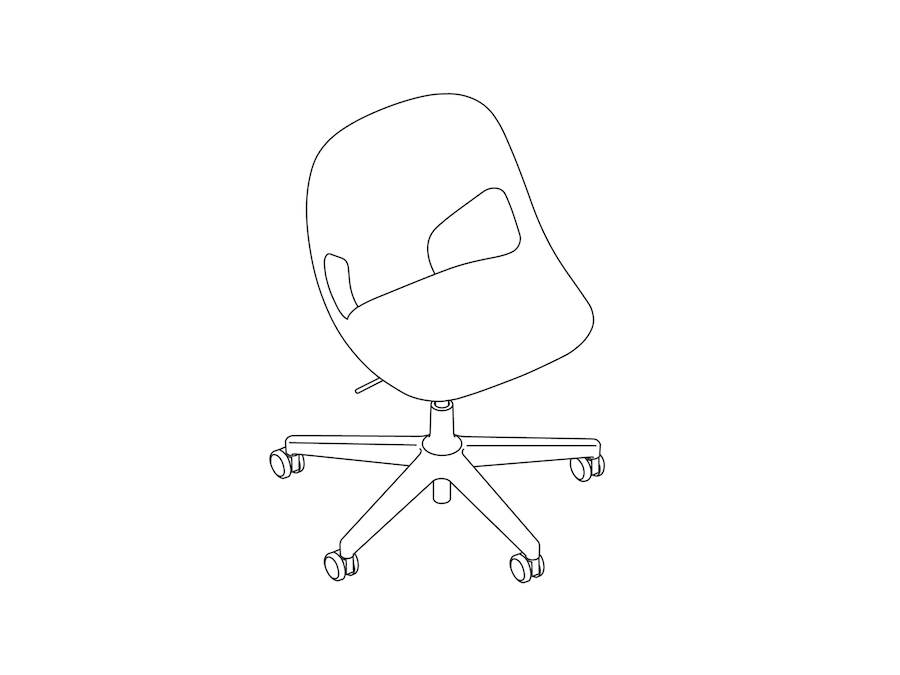 Um desenho de linha - Cadeira Zeph–Sem braços