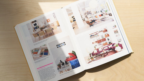 A spread from the interior of the A Way of Living book.