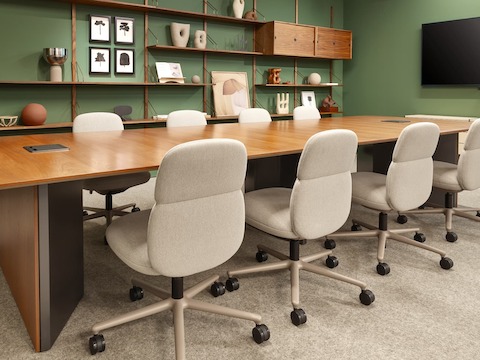 Asari Chair by Herman Miller shown in a meeting room in Herman Miller's Chicago showroom