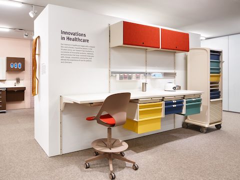 Co/Struc featured in the healthcare exhibit in Herman Miller's Chicago showroom