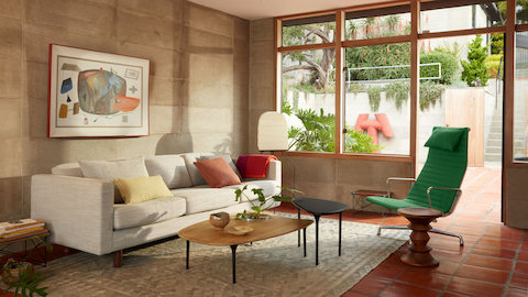 The Lispenard Sofa and the Cyclade Tables combine to create a stunning modern living space.