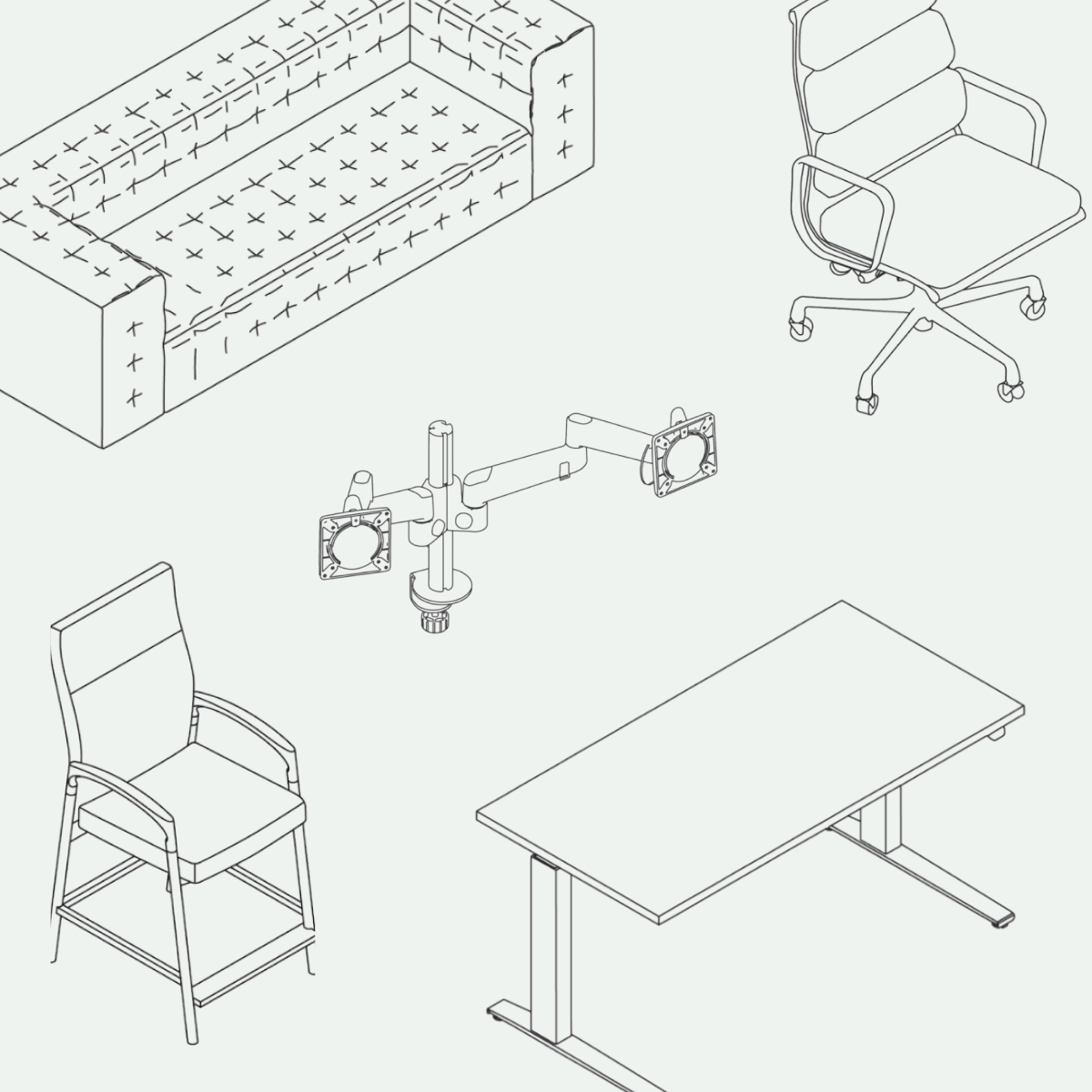 Product model line drawings