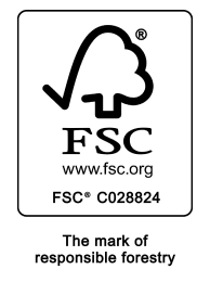 The Forest Stewardship Council logo with the MillerKnoll North America license number.
