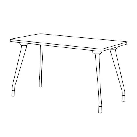 A line drawing - AbakEnvironments Desk