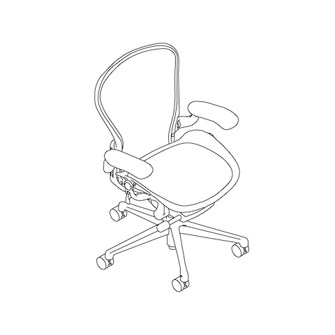 A line drawing - Aeron Chair–C Size