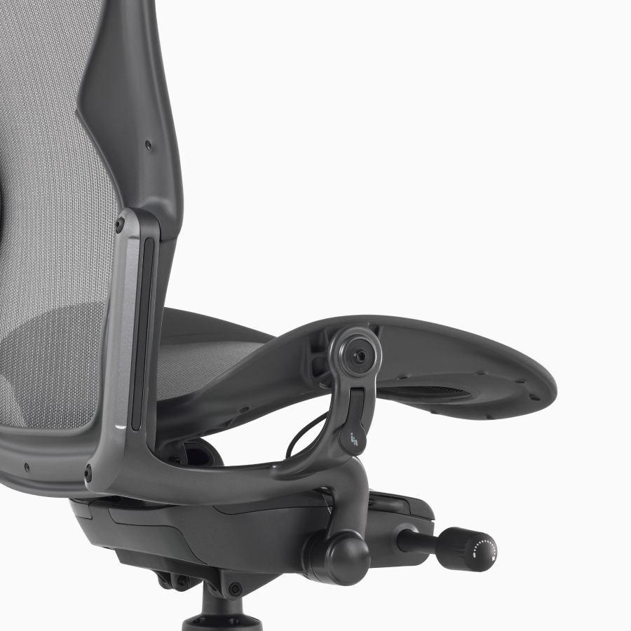 An angled view of an Aeron Stool with no arms.