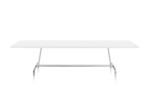 A white rectangular AGL table, viewed from the long side. A white rectangular AGL table, viewed from the long side.