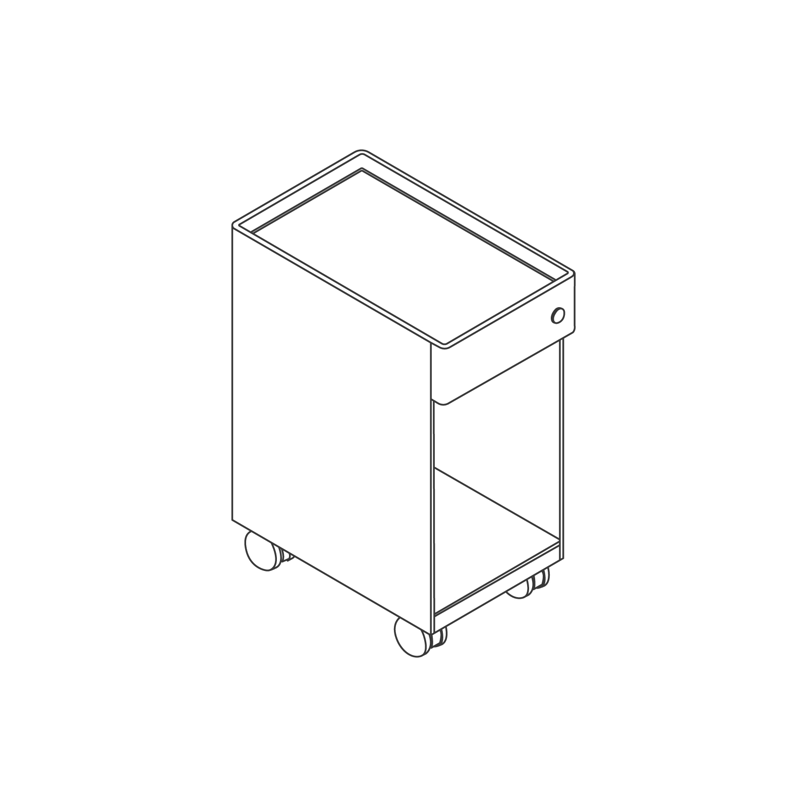 线描图 - Ambit移动推柜–开放式