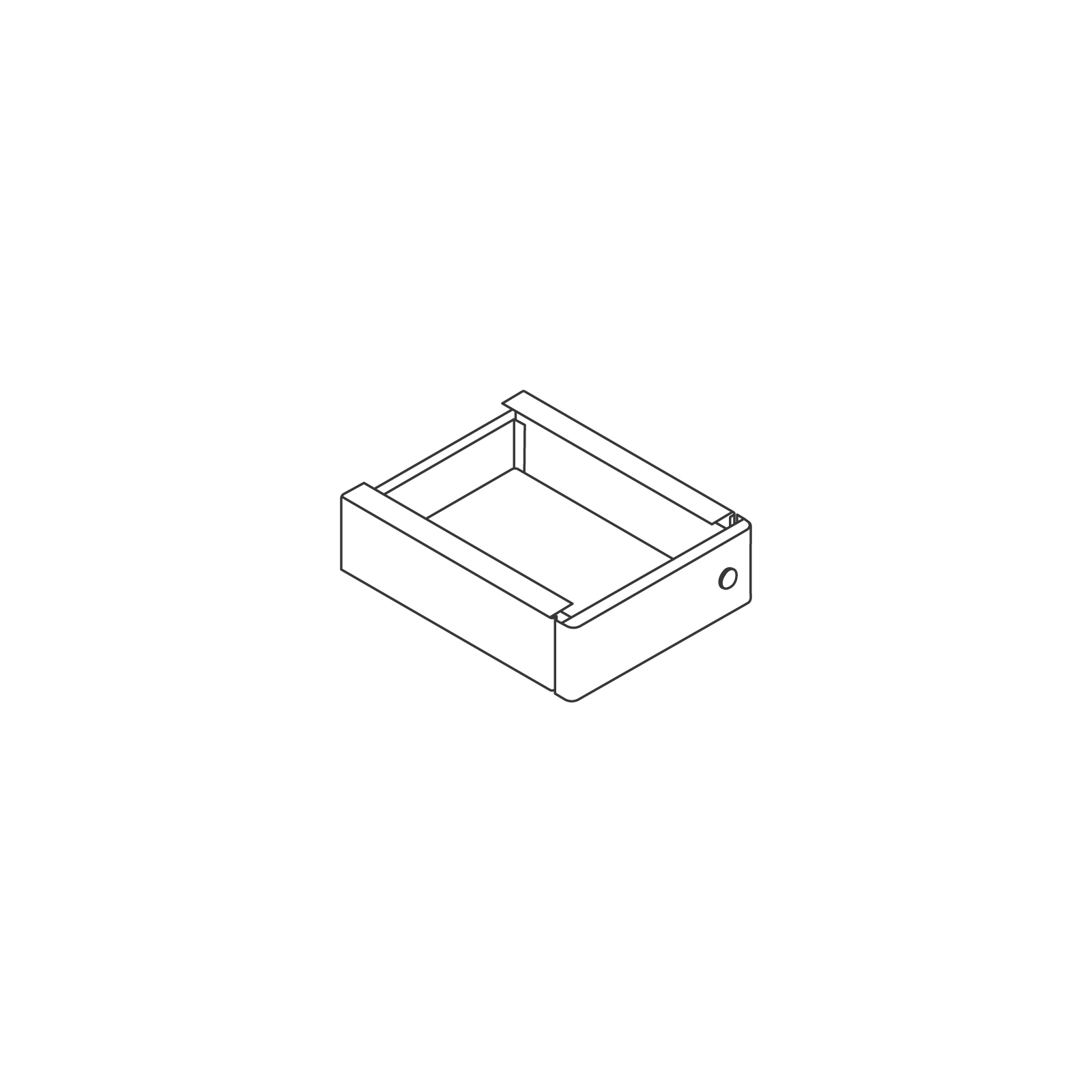A line drawing - Ambit Small Suspended Storage
